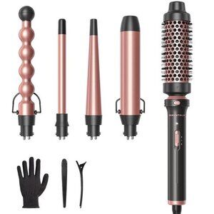 5 in 1 Curling Wand Set, Multi Curl, Curling Wand Set with Thermal